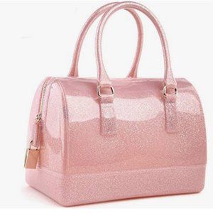 Pink Sparkly Jelly Handbag